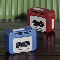 Mini porte-clés magnétophone rétro portable en gros avec trois chansons et fonction d'enregistrement haut-parleurs rétro portables