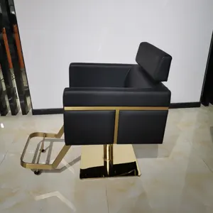 Good Quality Hot Sale Sulin Manufacturer Barber Furniture Black Leather Hair Salon Make Up Chair Barber Shop Chairs