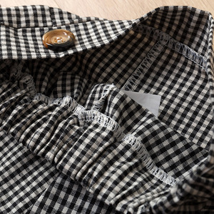 Ensemble de vêtements pour filles, enfants, école, couleur unie, avec joli nœud en dentelle et à carreaux - Product Image 6