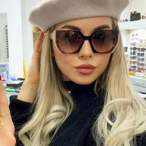 Lunettes de soleil tendance 2022, surdimensionnées, dégradées, de forme polygonale, œil de chat, pour femmes - Product Image 3