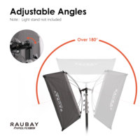 RAUBAY Réflecteur Courbé à Ouverture Rapide en Forme de U avec Diffuseur Photo 48x26 pouces en Alliage d'Aluminium Multi-Usages