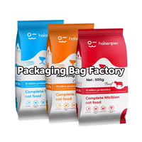 Sachets personnalisés à fond plat à huit soudures avec fenêtre, biodégradables, transparents, pour café