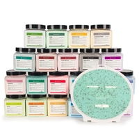 JMFREE Mascarillas de Gelatina Orgánicas Personalizadas de Marca Propia OEM, 50 Sabores, 400g de Polvo para Mascarilla Facial de Gelatina para Spa, MOQ Bajo