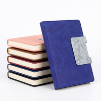 Carnet de notes en PU floral - Carnet de notes de bureau classique à couverture rigide