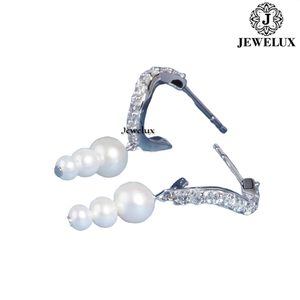 Jewelux High Quality VVS Diamond <b>Stud</b> Earrings 925 Sterling <b>Silver</b> Rhodium Plated IGI Certified for Parties Gifts From Gujarat - Product Image 3