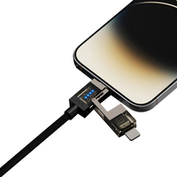 Câble de charge tressé USB-C 4 en 1 avec logo personnalisé, charge rapide 240 W, câbles de données USB-C vers Type C pour iPhone