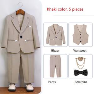 Wholesale Slim Fit <strong>Wedding</strong> <strong>Suit</strong> 3 Pieces Blazer+Pants+Vest Set Fashion Performance/Party Wear for <strong>Boys</strong> - Product Image 5