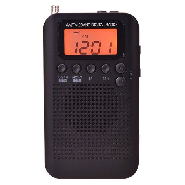 Portable Mini AM/FM Internet Radio USB Interface Digital Display Built-in Speaker Automatic Shutdown Rechargeable Battery FM