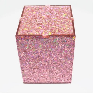 Modern Colorful Customized Color Decorative <b>Clear</b> Acrylic Packaging Glitter <b>Gift</b> <b>Box</b> Customized Logo Size for Storage Display - Product Image 6