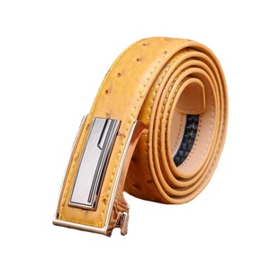 Hot Selling New Strauß Design Hochwertiger Luxus Formale Echt leder Casual Ratsche Herren gürtel mit automatischer Schnalle - Product Image 3