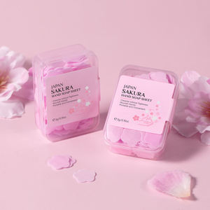 Comprimés de savon faits à la main au <span class=keywords><strong>beurre</strong></span> de karité en forme de <span class=keywords><strong>mini</strong></span> pétale portables Tissu à usage unique pour les étudiants et les enfants - Product Image 1