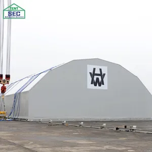 户外工业结构帐篷大尺寸重型铝仓库避难所工业储物多边形帐篷