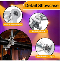 Pince de fixation professionnelle pour treillis d'éclairage de scène, robuste, en alliage d'aluminium, à boulon, pour concerts en extérieur, théâtres et événements