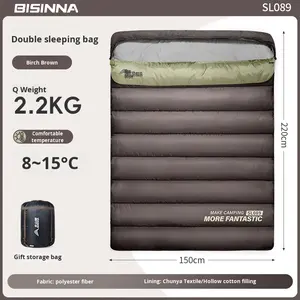 Sac de couchage double Beishan Wolf pour adultes, camping en plein air, couple, toutes saisons, universel, épaissi, anti-froid, couverture de sieste - Product Image 6