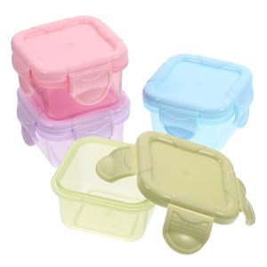 Contenants de stockage pour aliments pour bébés sans BPA, 60 ml, lot de 4, contenants carrés en PP avec couvercle pour bento et réfrigérateur - Product Image 2