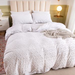 Venta caliente Conjunto de funda nordica de lujo Funda colcha blanca 100% fibra química Funda Nordica - Product Image 4