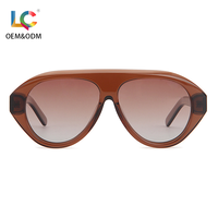 Lunettes de soleil polarisées UV400 surdimensionnées en acétate pour la plage, les fêtes estivales, style mode homme et femme, vente en gros