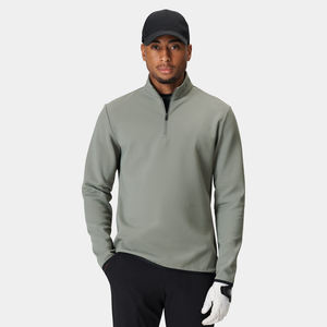 Sweat-shirt de golf à manches longues ajusté à séchage rapide pour homme avec broderie personnalisée et fermeture éclair quart de zip - Product Image 1