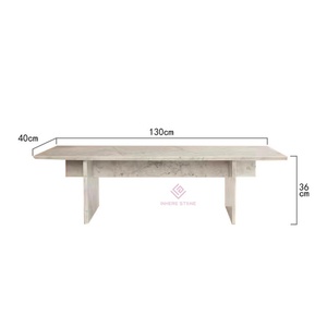 <span class=keywords><strong>Console</strong></span> de table rétro moderne en travertin beige longue table en pierre naturelle <span class=keywords><strong>avec</strong></span> fonction <span class=keywords><strong>tabouret</strong></span> pour la décoration intérieure - Product Image 6