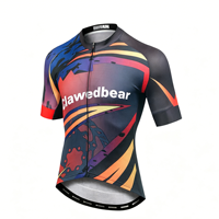 Jersey de Ciclismo Personalizado con Logotipo Serigrafiado, Talla Grande, Unisex, Cierre Completo, Secado Rápido, Transpirable, Tela Inteligente, para Ciclismo de Carretera y MTB