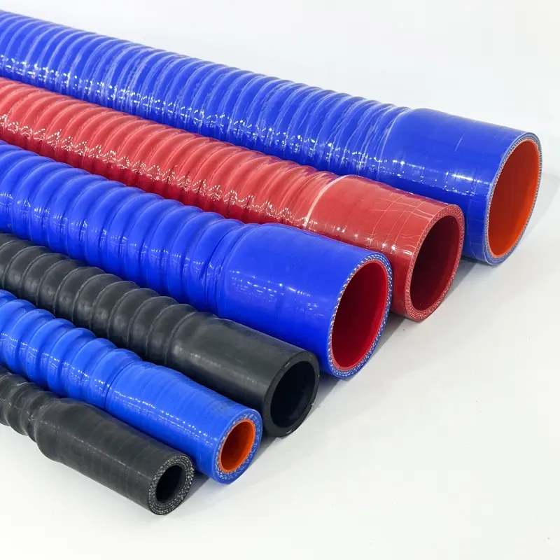 Manufacturers high Pressure Flexible Radiator Water Pipe Stainless Steel Reinfoerced Bellows corrugated Silicone Hose