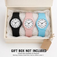 Montre à Quartz Unisexe Ronde Minimaliste en Gros, 5 Couleurs, Chiffres Arabes Simples, Montre-Bracelet Professionnelle, Cadeau, Montre à Quartz