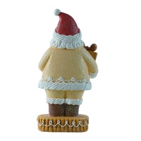 Figurine de canard en résine avec lumière LED, fournitures de décoration de Noël, ornements de fête, cadeaux de Noël