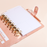 Agenda personnalisé par le fabricant avec impression crocodile, cadeau 2024, A5A6A7, classeur à 6 anneaux, carnet de notes, couverture en cuir PU, planificateur budgétaire