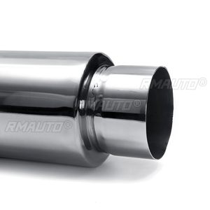 Silencieux de résonateur d'échappement universel pour voiture, entrée et sortie de 76 mm, embout de tuyau d'échappement, tube de silencieux - Product Image 5