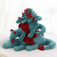 Logo personnalisé ciel volant Dragon ptérosaure jouets en peluche blanc cyan dinosaure longue graisse jeter oreiller enfants chiffon poupée Festival cadeau