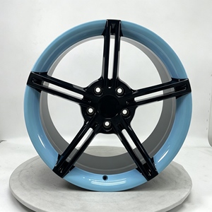ล้อฟอร์จสีฟ้าอ่อนเงา ขอบสีดำ สำหรับรถยนต์ e40 ขนาด 19 20 21 22 23 24 นิ้ว 5x1143 5x120 - Product Image 3