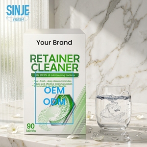 Tabletas de Limpieza <span class=keywords><strong>para</strong></span> Dentaduras Postizas con Sabor a Menta, Frescura Intensa, Ecológicas, Efervescentes de Disolución Rápida, Eliminan el 99.9% de Bacterias - Product Image 1