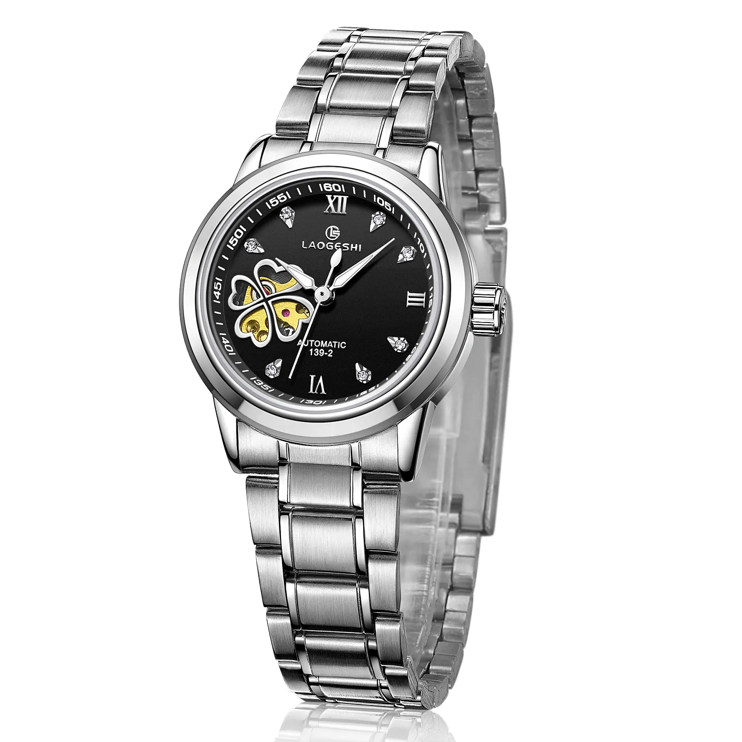 Original Women Wrist Watches Luminous Woman Ladies Luxury Watch Stainless Steel Skeleton Custom Mechanical Watch