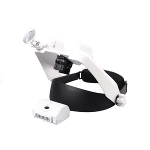 Helmet Magnifier 31 Kinds Of Multiples USB Rechargeable Long Standby 3 LED Lights Helmet Head-mounted Glasses Magnifier