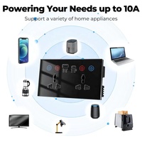 Enchufe Inteligente Universal WiFi para Hogar Inteligente, USB+Tipo C, Enchufe EU/US/UK, Control Remoto, Temporizador, Monitor de Energía, Táctil, 10A