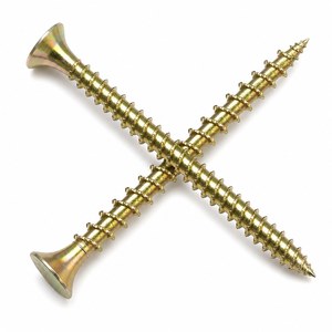 Vis autoperceuses en acier au carbone zingué à pointe acérée pour panneaux de particules, en gros, en stock, pour la construction métallique - Product Image 1