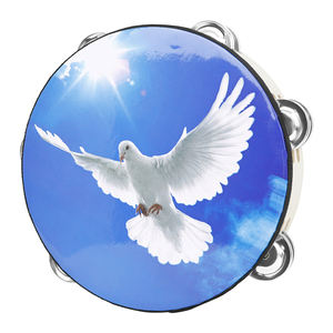 Vente en gros 6.8.10-inch Blue Sky Peace Dove Double Couche Manivelle Ringdrum Set - Product Image 3