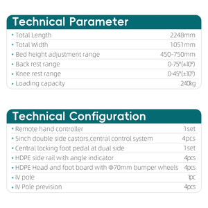 Cama manual médica ajustable <span class=keywords><strong>de</strong></span> una sola función económica del precio <span class=keywords><strong>de</strong></span> los muebles del Hospital del acero inoxidable - Product Image 6