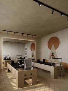 Diseño Interior de Lujo para Estudio de Pilates y Yoga, Muebles Personalizados para Centro de Bienestar, Microcemento Crema Ecológico, Solución Llave en Mano para Spa y Fitness - Product Image 5