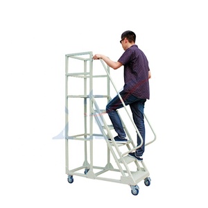<span class=keywords><strong>Échelle</strong></span> à <span class=keywords><strong>plateforme</strong></span> à 6 marches <span class=keywords><strong>pour</strong></span> entrepôt, supermarché, <span class=keywords><strong>échelle</strong></span> à marches en acier pliable - Product Image 1