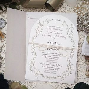 Juego Completo de Invitaciones de Boda de Lujo con Impresión Tipográfica en Papel y Cartulina de Alta Calidad - B2B para Lugares de Boda - Product Image 5