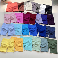 Shorts de yoga sans couture pour femme, 45 couleurs unies, effet push-up fessier, pour le sport et l'exercice