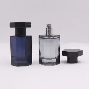 Suppliers price Refillable Perfume Bottle 100ml clear spray glass perfume bottle glass crimp perfume bottle with box