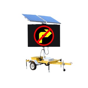 Vms Traffic Solar Mobile Construction Warning Sign Ip65 Led Display Ground <b>Mount</b> Non Reflective Q235 Frame Electrostatic <b>Spray</b> - Product Image 5