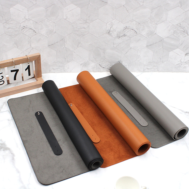High Quality Non Slip Waterproof Large Mouse Pad PU Leather Office Desk Mat Promotional Business Gifts