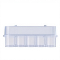 Boîte d'emballage personnalisée pour flacons, en plastique PP haute transparence, modèle 035, boîte rectangulaire pour le stockage de vaccins en poudre lyophilisés