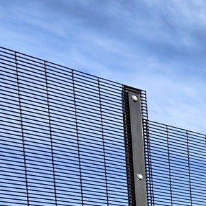 Panel de valla de malla de alambre de alta seguridad con recubrimiento en polvo, antiescalada y de visión clara para muros perimetrales, al por mayor - Product Image 4