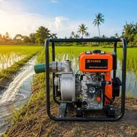 Pompe à eau diesel 2 3 4 pouces, 4 temps, haute pression, auto-amorçante pour l'irrigation agricole, l'approvisionnement en eau rural et le drainage