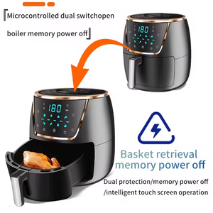 Nồi chiên không khí thông minh Lò nướng 5.5L multifuncional cơ khí bằng giọng nói màn hình cảm ứng điện nồi chiên sâu Nồi chiên không khí điện - Product Image 4