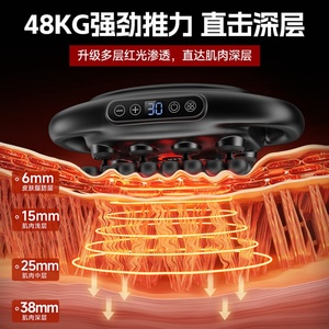 Cross-Border 32-<b>Head</b> Fascia Gun Customized Multi-<b>Head</b> Brushed Motor 50kg <b>Massage</b> Gun Musical Function 4 Hours Runtime - Product Image 3